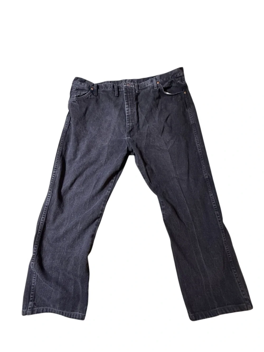 Wrangler Jeans, Men's Size 46x30, Black, Denim, Straight Leg, Pockets